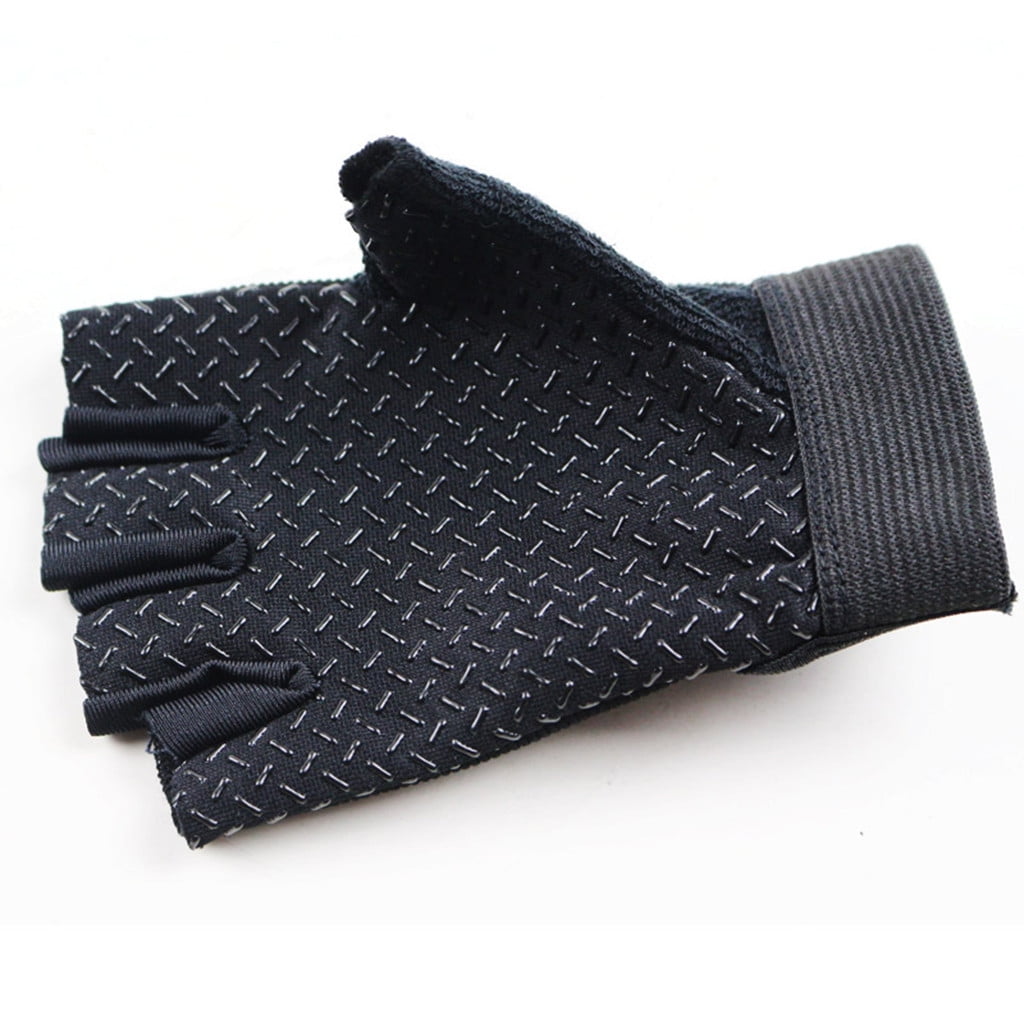 Kids Fingerless Training Gloves with Adjustable Wrist Strap, Non-Slip Palm for Cycling and Gym, Black - Image 5