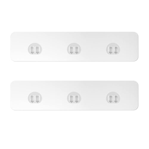 Transparent Adhesive Strips for Shower Caddies and Wall Shelves, No-Drill Replacement Set of 2
