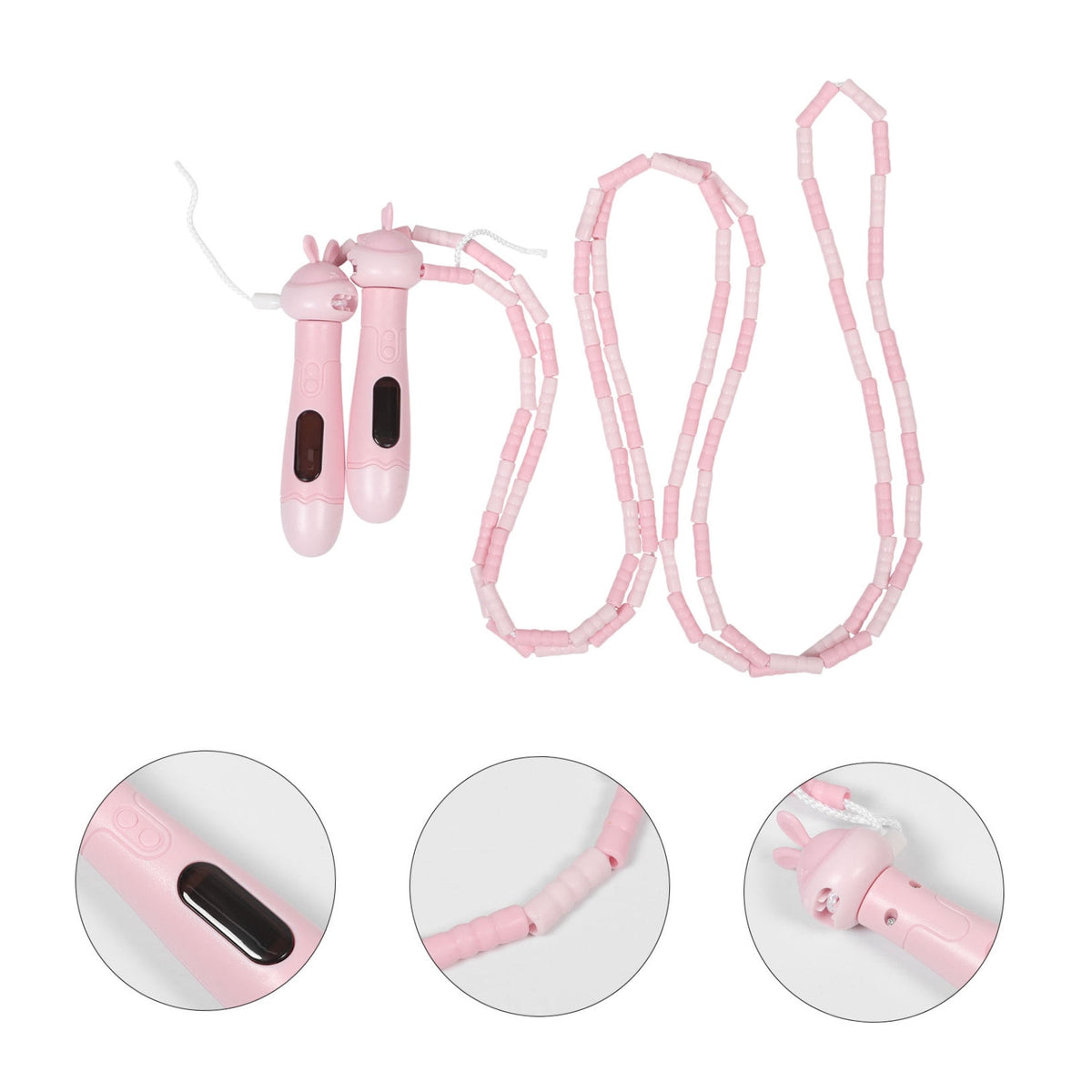 Adjustable Jump Rope with Built-In Jump Counter, Lightweight Pink Skipping Rope