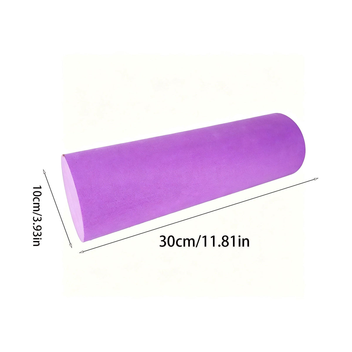 Smooth High-Density EVA Foam Roller, 12 Inch Muscle Massage Roller for Back and Legs, Purple - Image 3