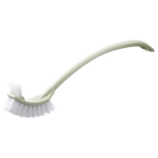 Toilet Brush with Dual Heads and Caddy, Flexible Rubber Bowl Brush plus Rim-Cleaning Slit Brush