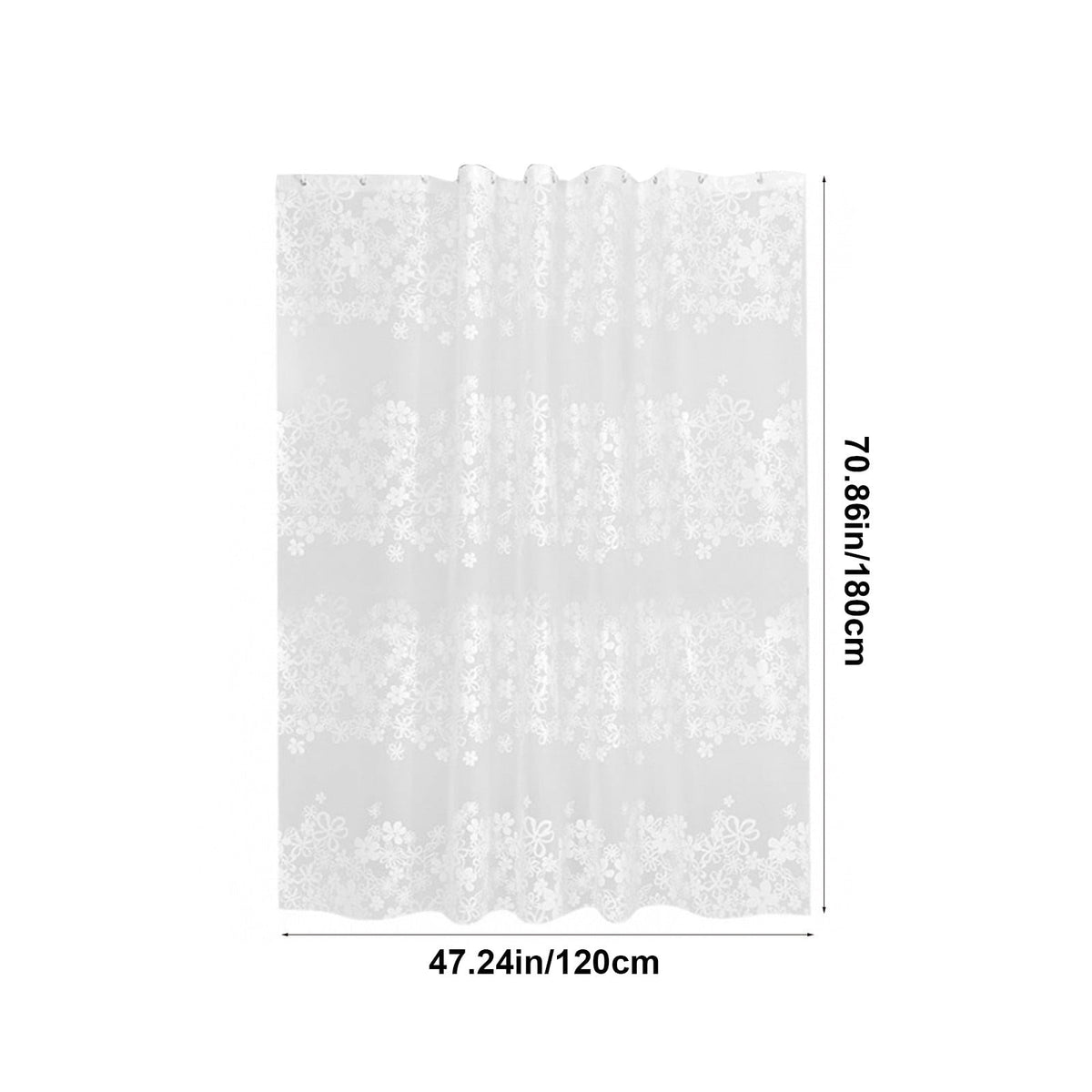 Clear Heavy-Duty Shower Curtain Liner, 72 x 72 Inch Waterproof Mildew-Resistant Plastic with 12 Hooks - Image 3