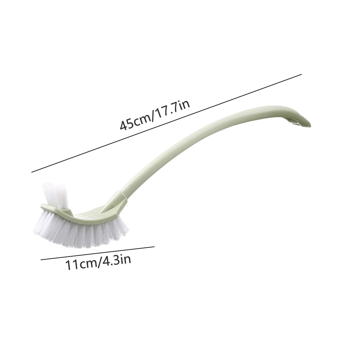 Toilet Brush with Dual Heads and Caddy, Flexible Rubber Bowl Brush plus Rim-Cleaning Slit Brush - Image 3