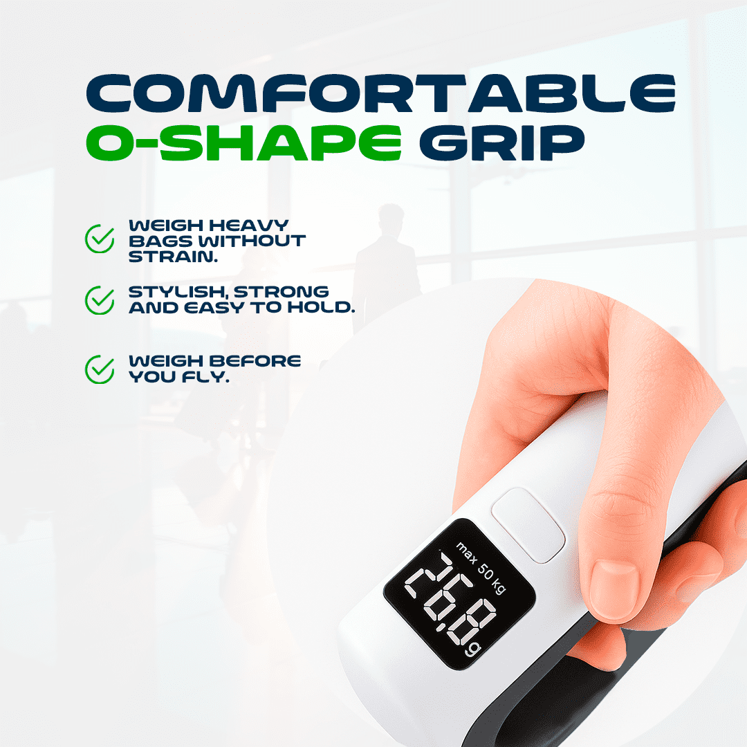 Portable Digital Luggage Scale with LCD Display, 110 lb Capacity Hanging Baggage Weight Checker - Image 3