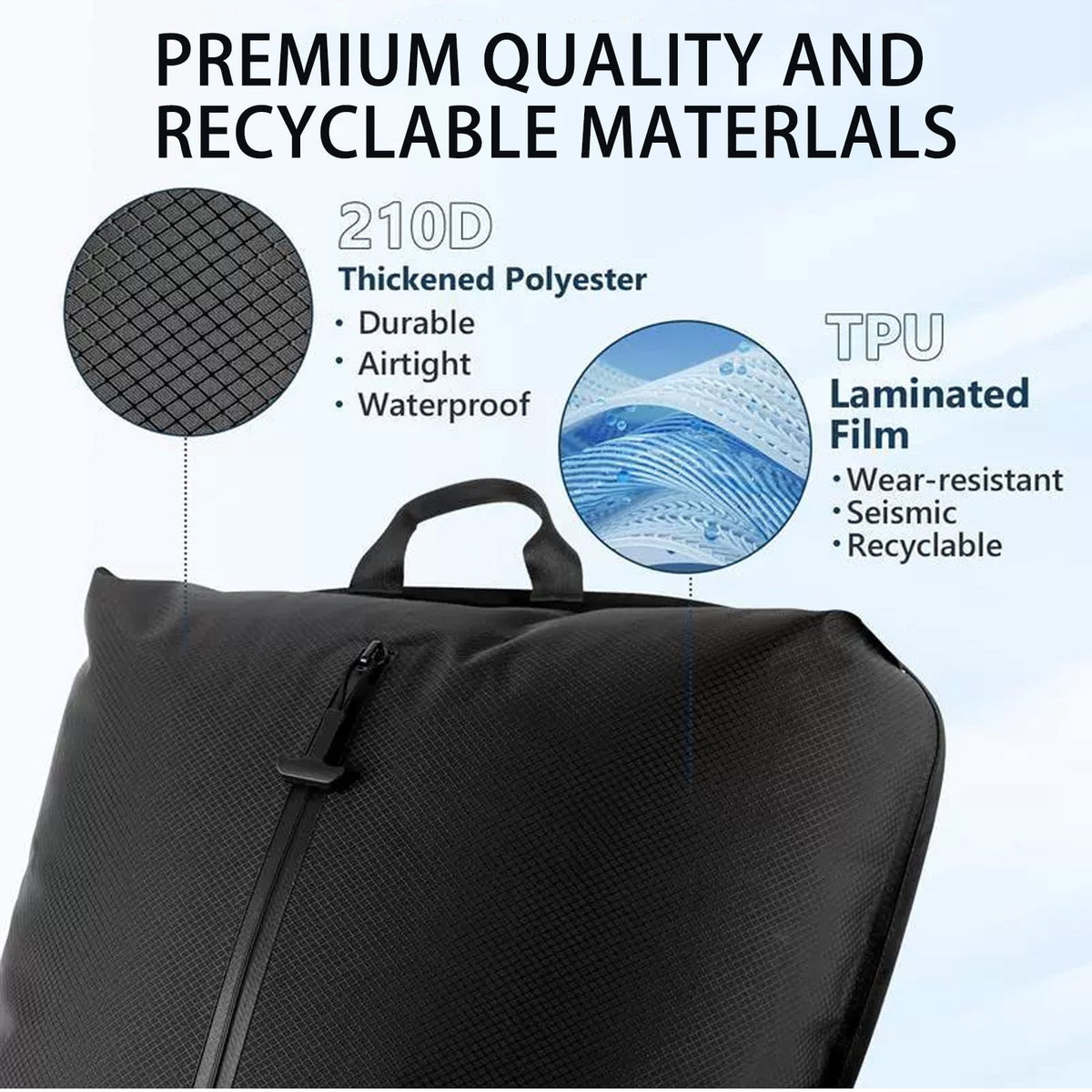 Waterproof Vacuum Compression Bags for Travel, Reusable Extra-Large Space-Saver Bags with One-Way Valve - Image 5