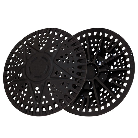 Silicone Shower Drain Hair Catcher with Weighted Core, 5.5 Inch Flat Drain Cover, Set of 2