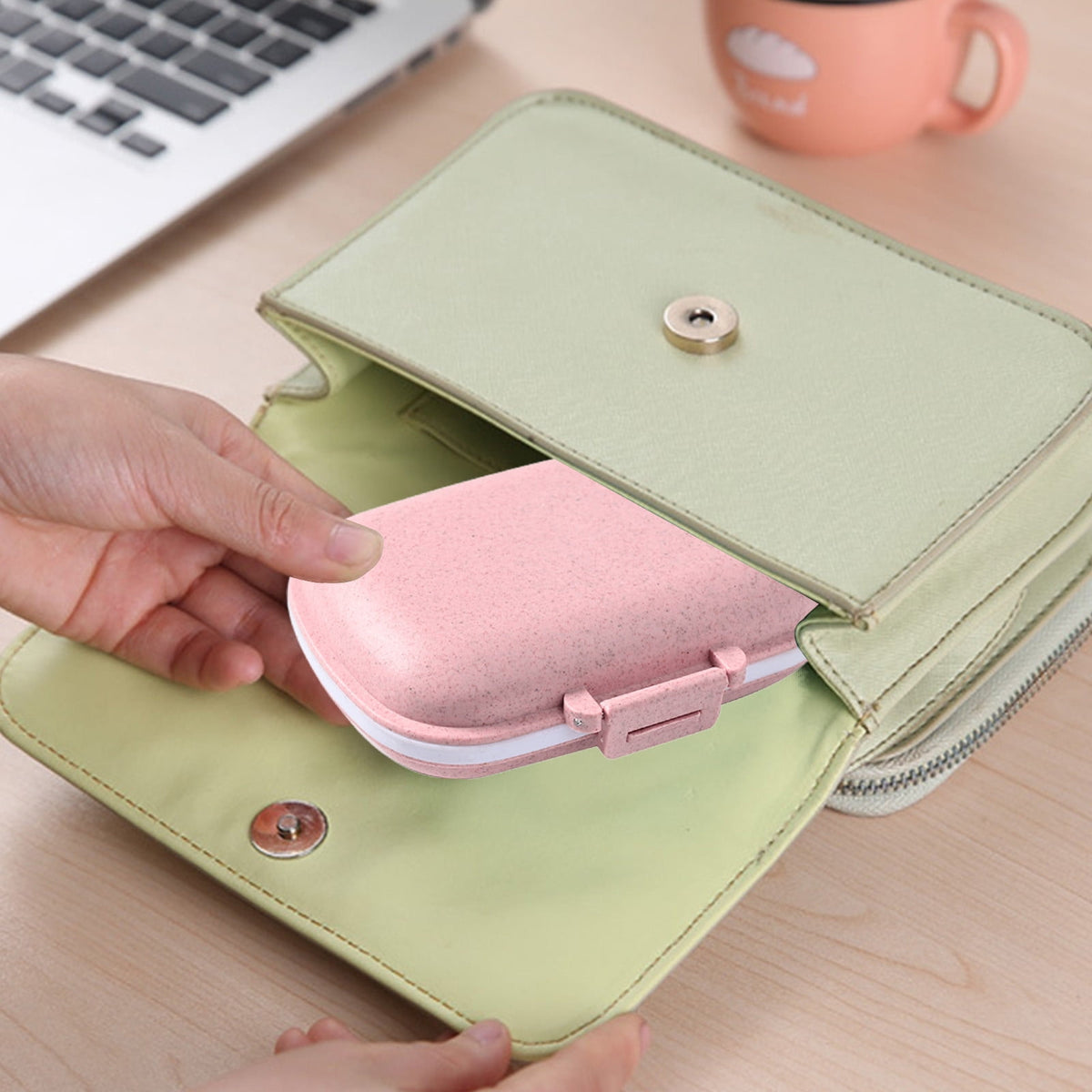 Compact Weekly Pill Organizer Case, Pocket-Size Seven-Day Medication Box for Travel - Image 5