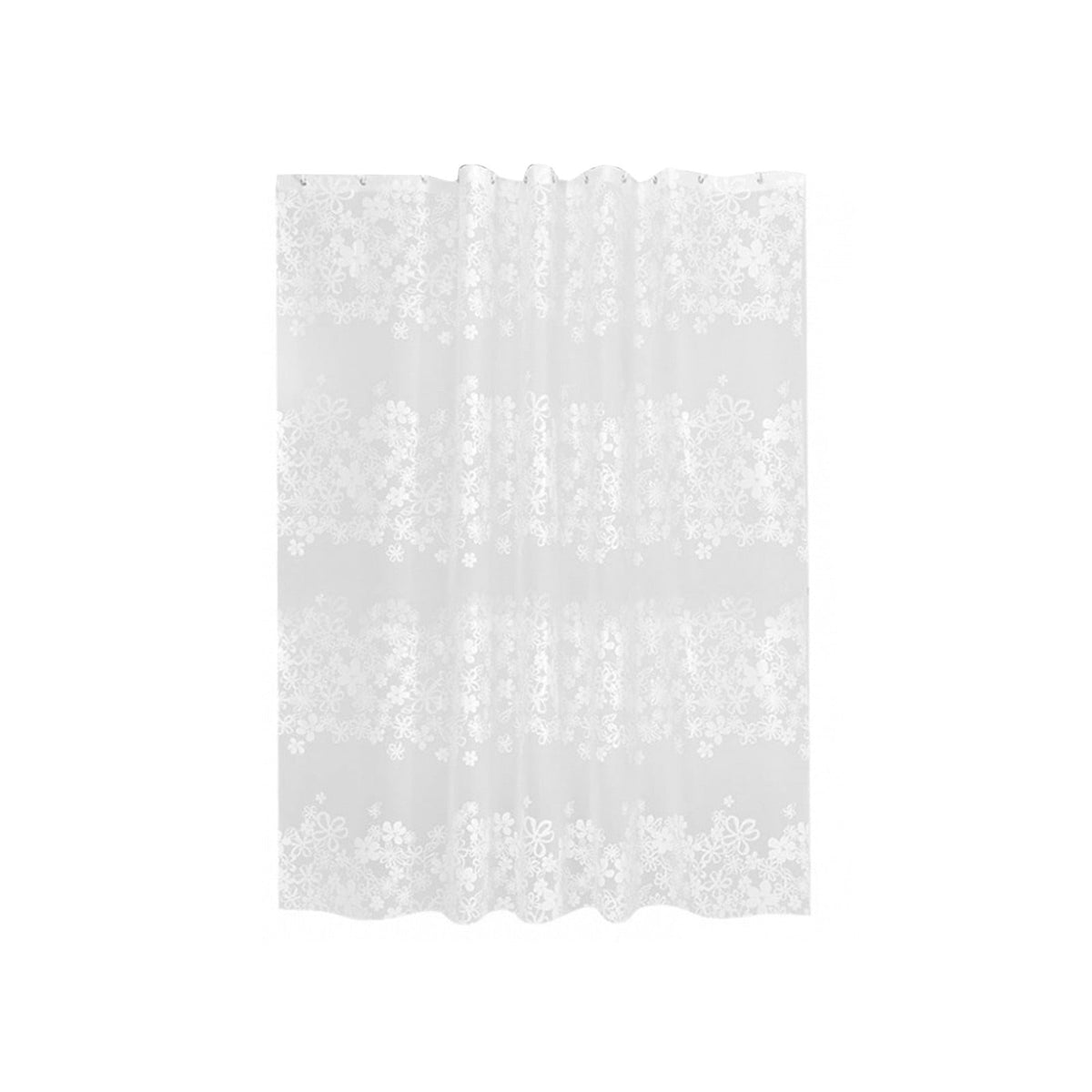 Clear Heavy-Duty Shower Curtain Liner, 72 x 72 Inch Waterproof Mildew-Resistant Plastic with 12 Hooks