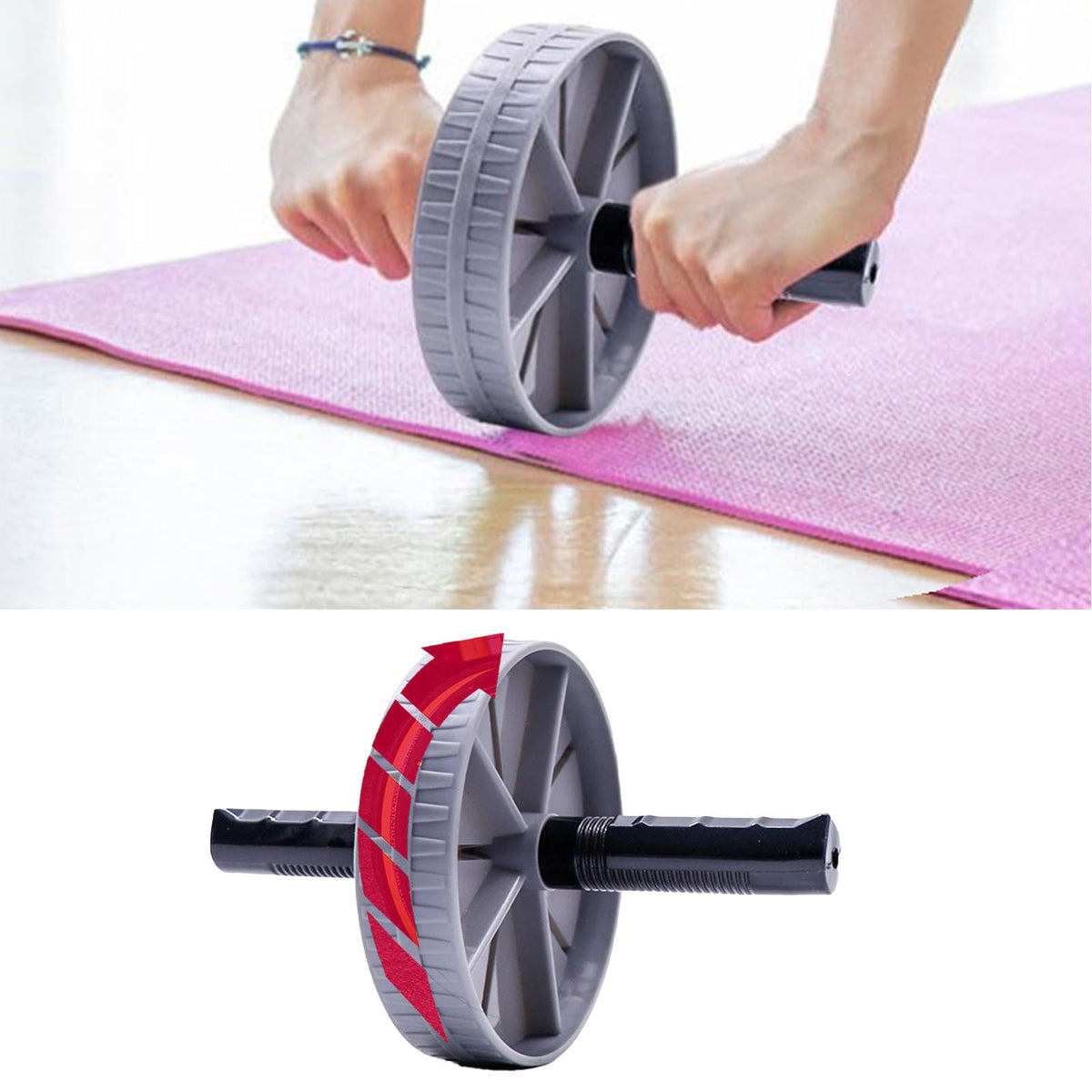 Ab Roller Wheel for Core Training, Home Gym Abdominal Exercise Wheel with Grip Handles - Image 5