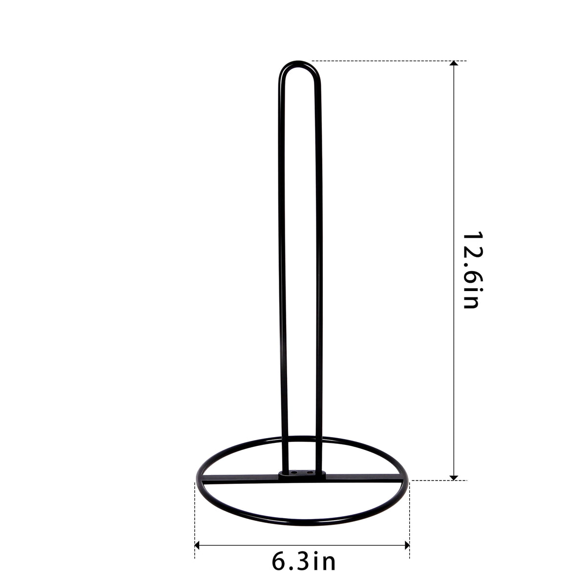 Freestanding Black Toilet Paper Holder Stand with Storage for Three Spare Rolls - Image 6