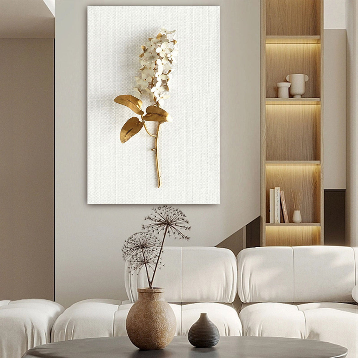 Abstract Flower Canvas Wall Art Prints, Unframed 3-Piece Set for Living Room, Bathroom or Kitchen - Image 2