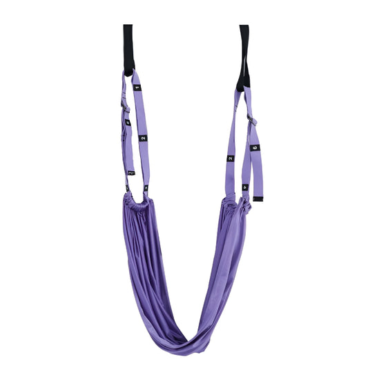 Adjustable Door-Hanging Stretch Strap, Elastic Yoga Belt for Flexibility and Inversion Training, Purple